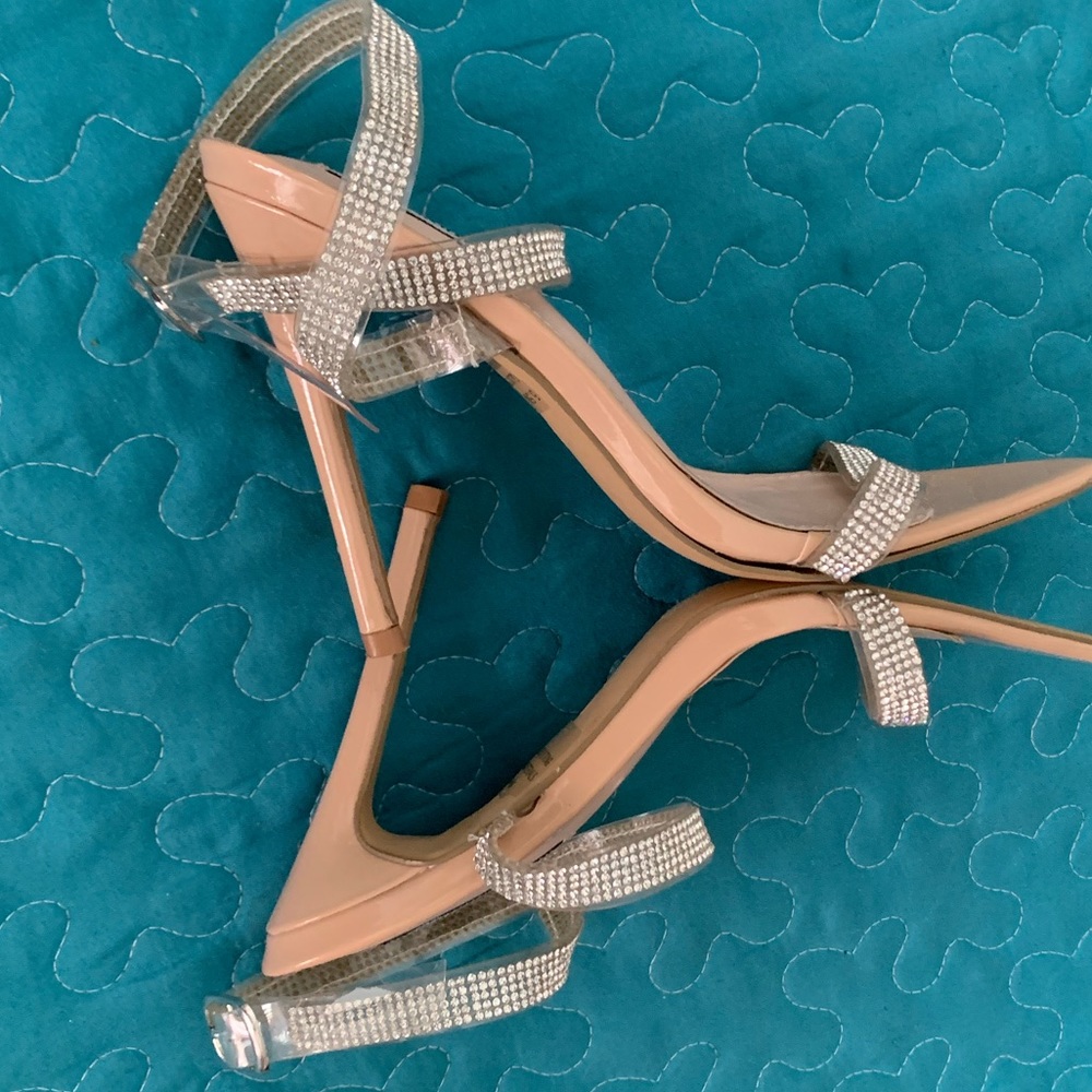 CAPE ROBBIN -Rhinestones Clear Straps Heels - Picture 8 of 11